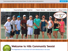 Tablet Screenshot of hillstennis.com
